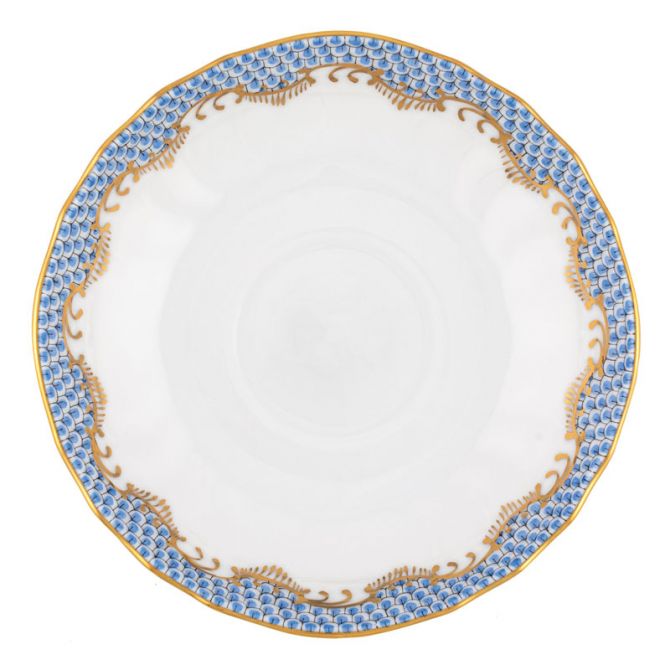 Herend Fish Scale Light Blue Canton Saucer