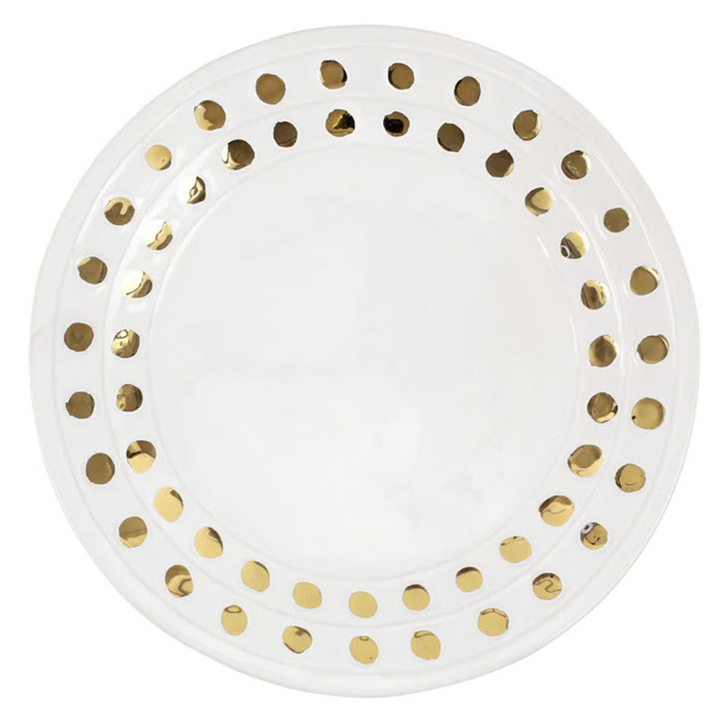Vietri Medici Gold Dinner Plate