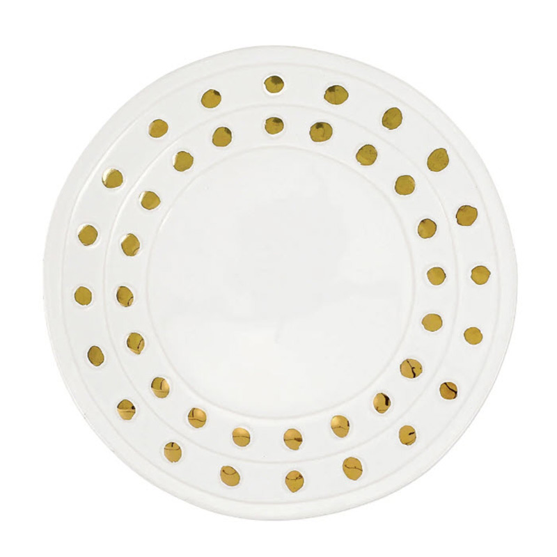 Vietri Medici Gold Salad Plate