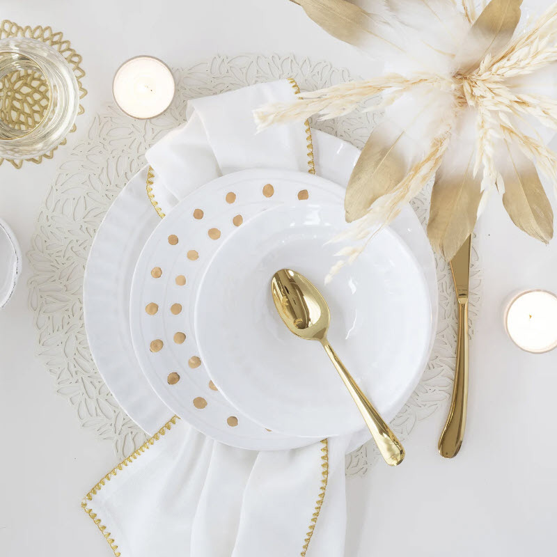 Vietri Medici Gold Salad Plate