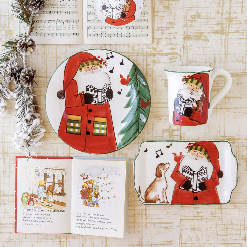 Vietri Old St. Nick Salad Plate, Limited Edition 2023