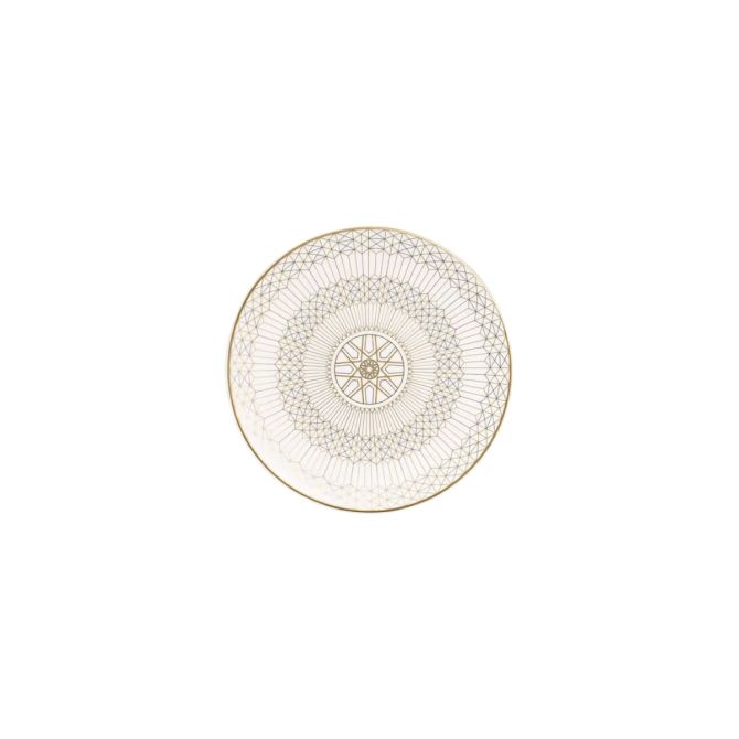Baccarat Arcadia Gold and Platinum Bread Plate