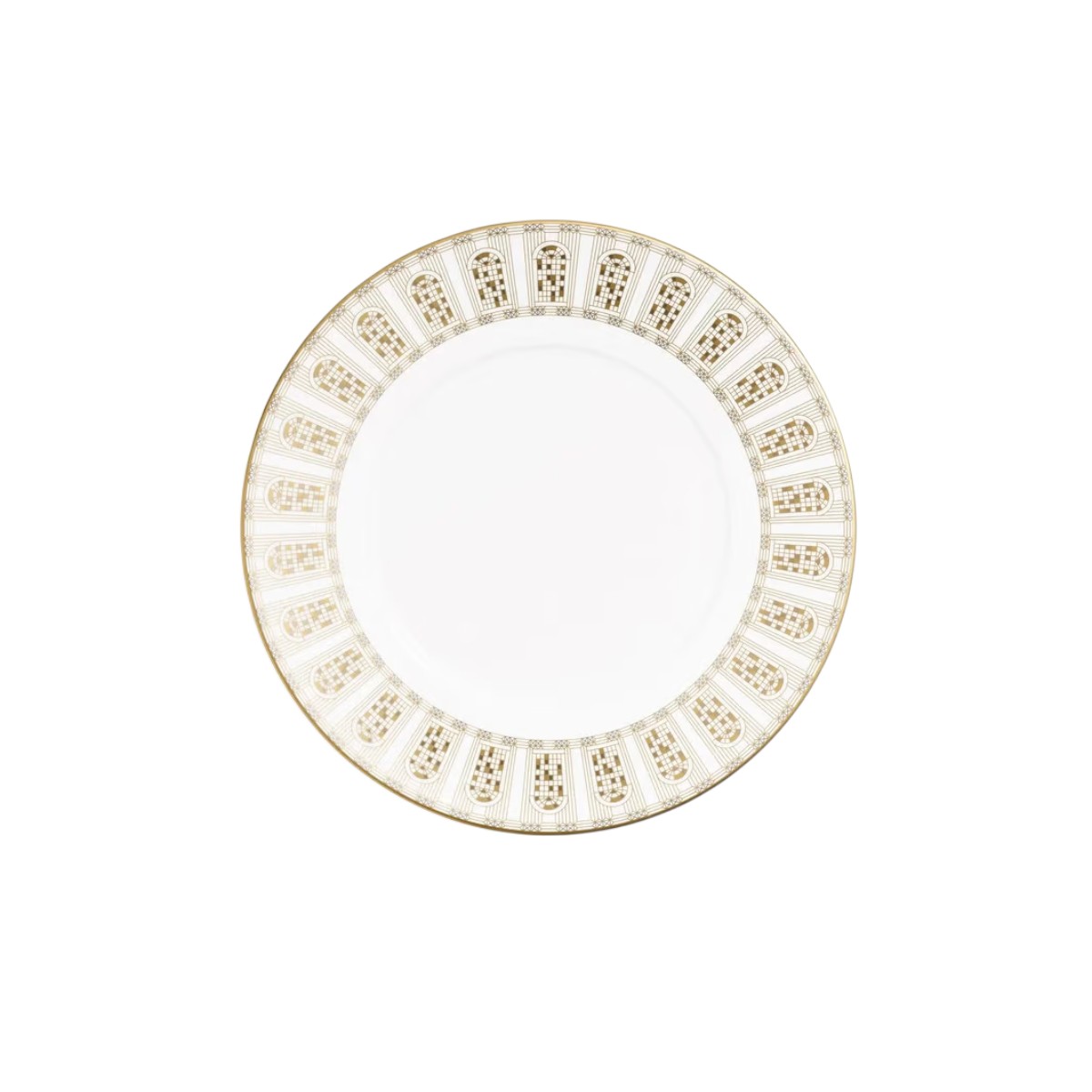 Baccarat Arcadia Gold and Platinum Dessert Plates, Set of 2