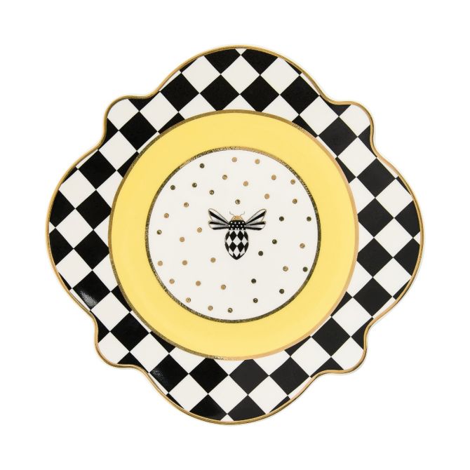 MacKenzie-Childs Bee Toile Salad Plate