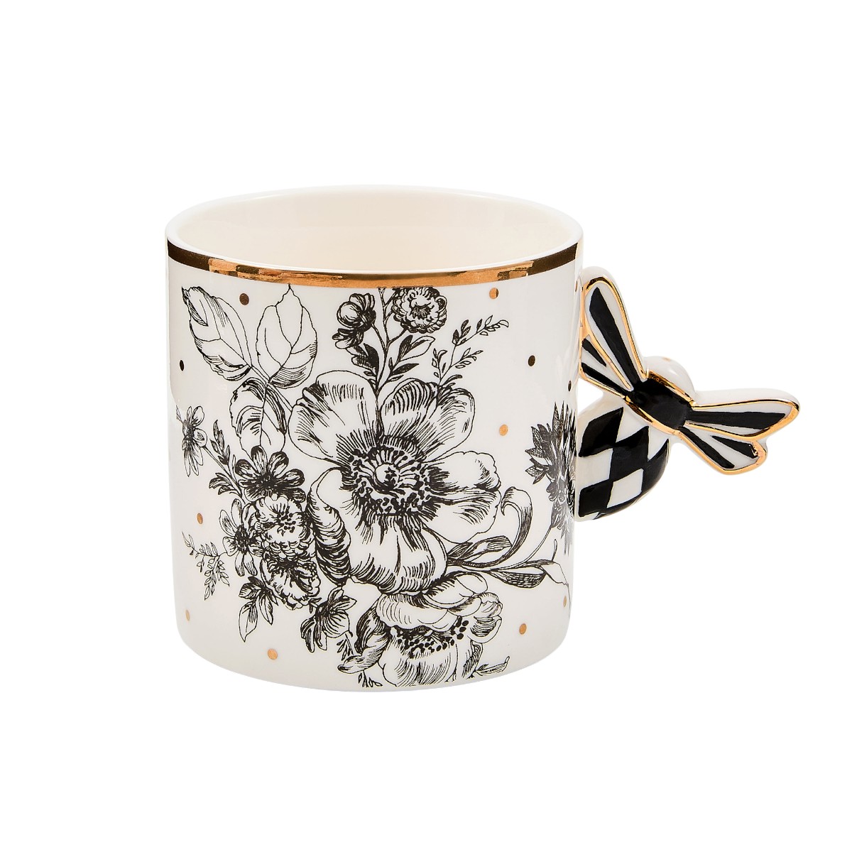 MacKenzie-Childs Bee Toile Tea Cup and Saucer