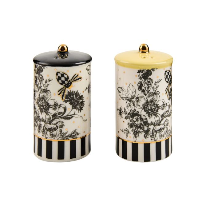 MacKenzie-Childs Bee Toile Salt & Pepper Shakers