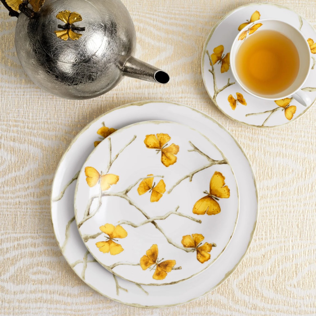 Michael Aram Butterfly Ginkgo Gold Dinner Plate
