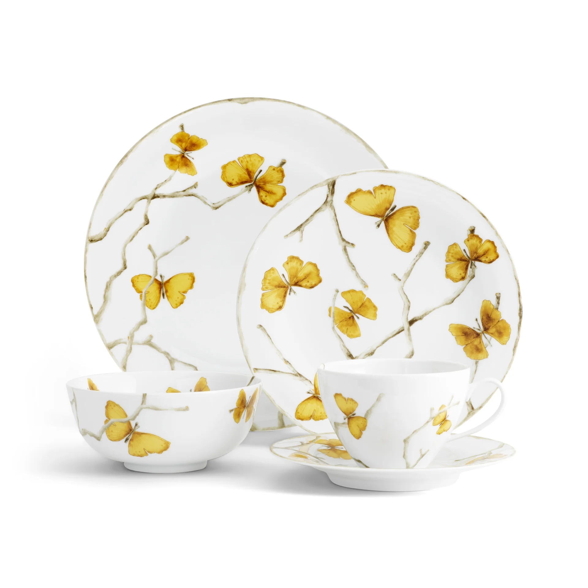 Michael Aram Butterfly Ginkgo Gold Dinner Plate