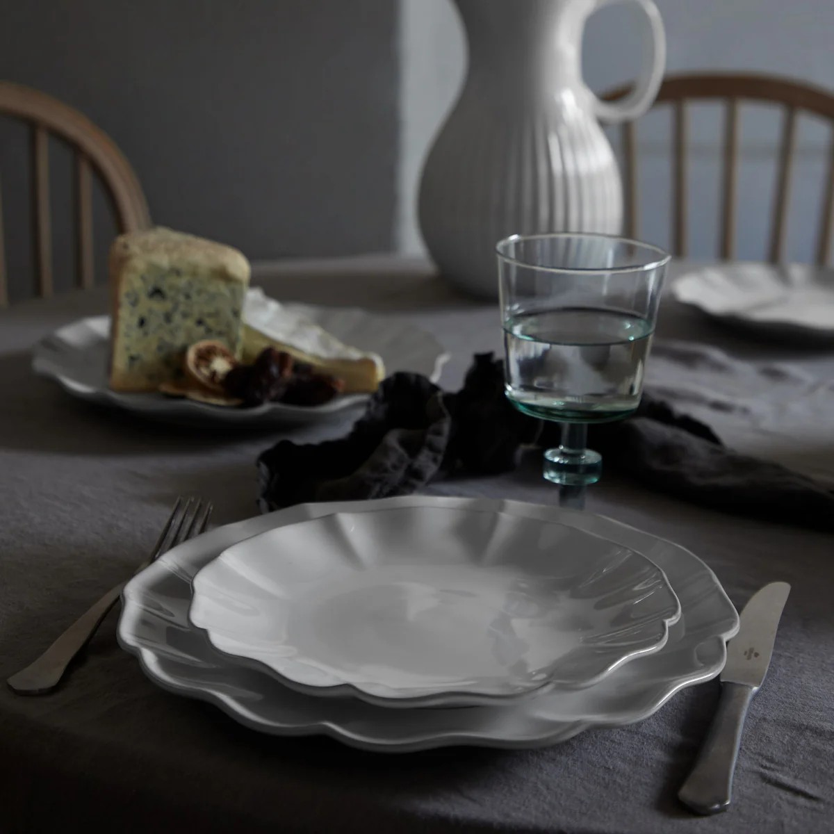 Costa Nova Rosa Salad Plate, White