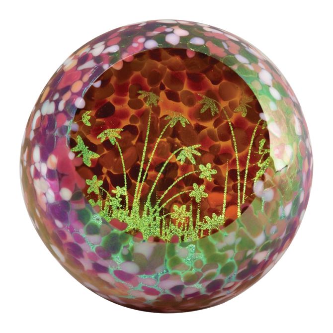 Glass Eye Studio Environmental Spring Meadow Paperweight