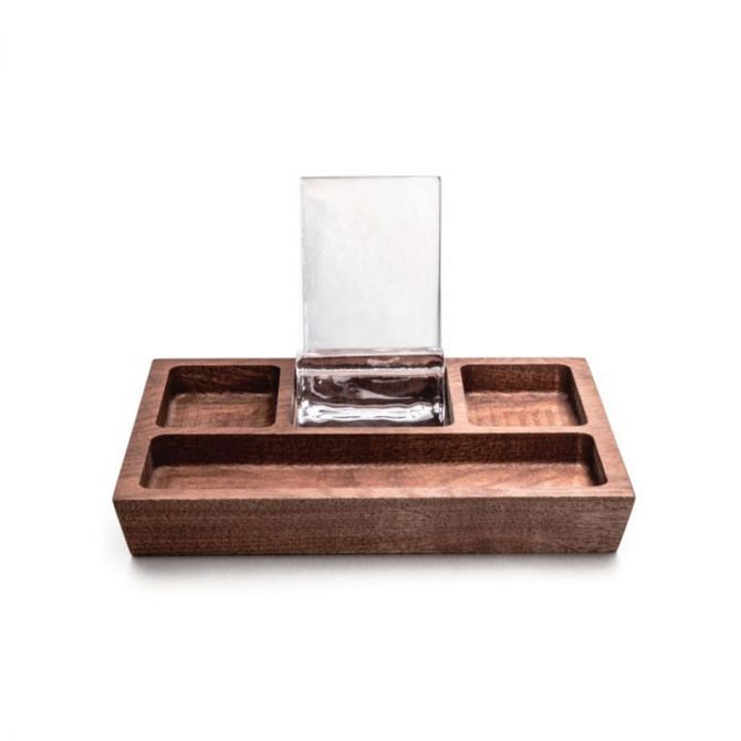 Simon Pearce Woodbury Phone Holder Caddy Tray