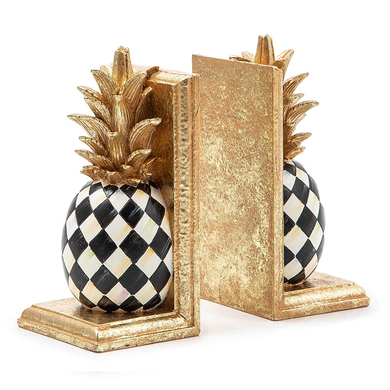 MacKenzie-Childs Pineapple Bookends