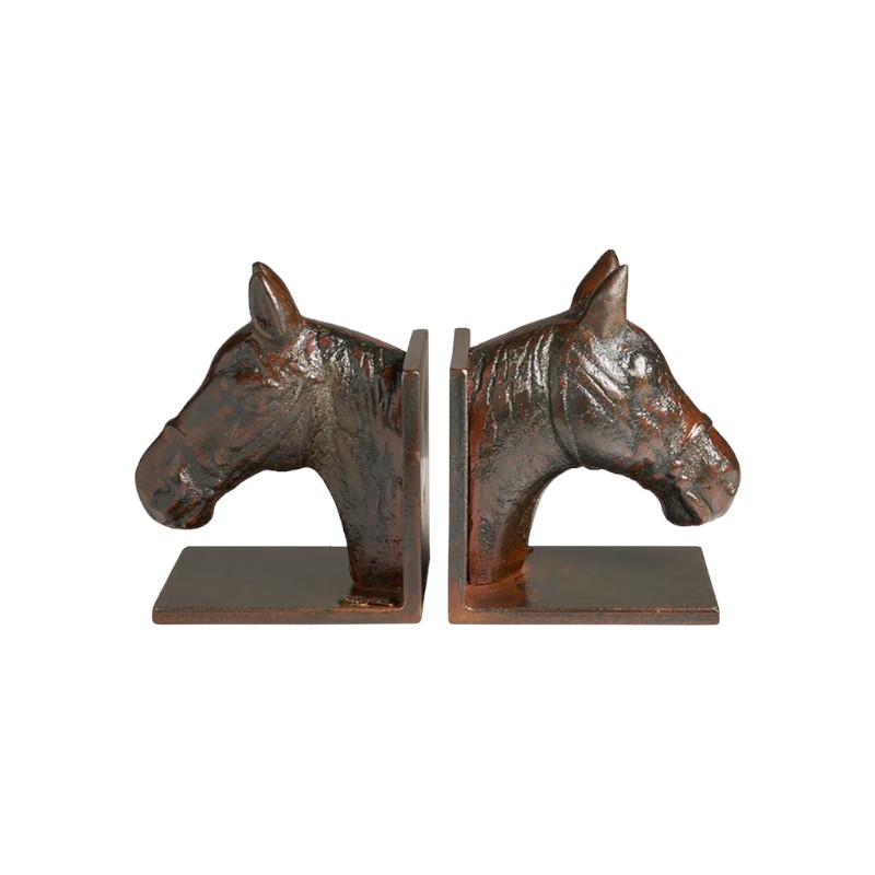 Jan Barboglio Triple Corona Horse Bookends, Pair