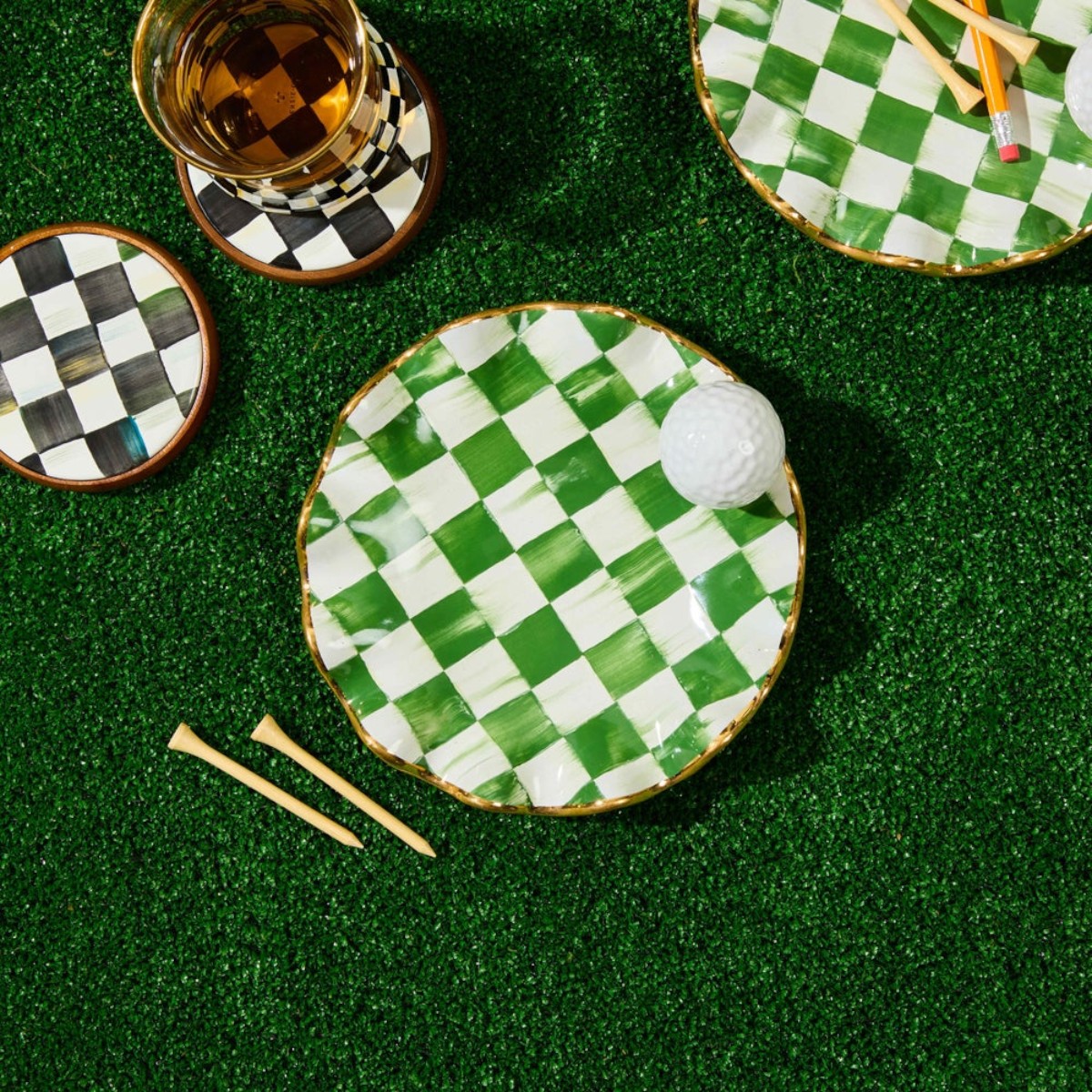 MacKenzie-Childs Putting Green Ceramic Dish