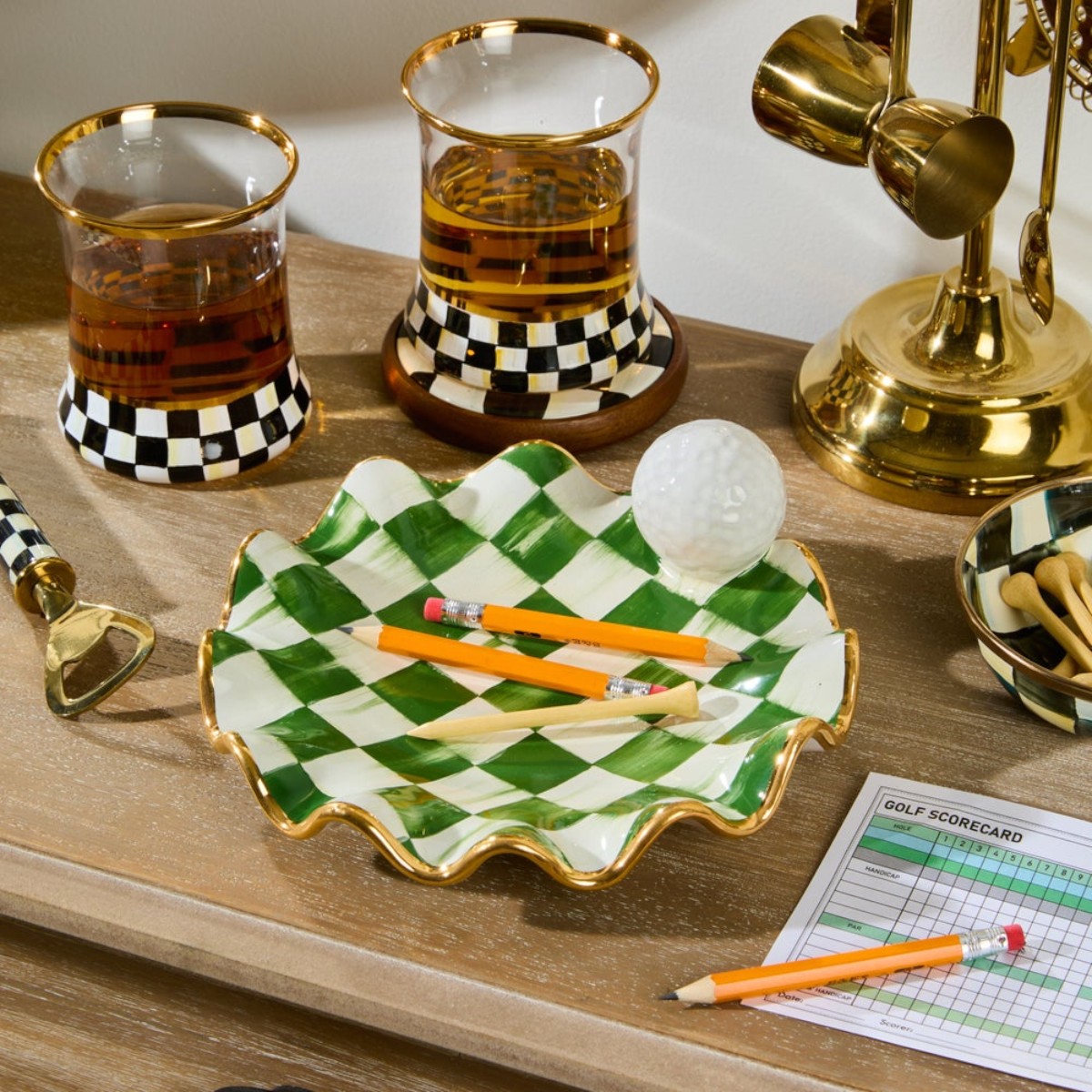 MacKenzie-Childs Putting Green Ceramic Dish