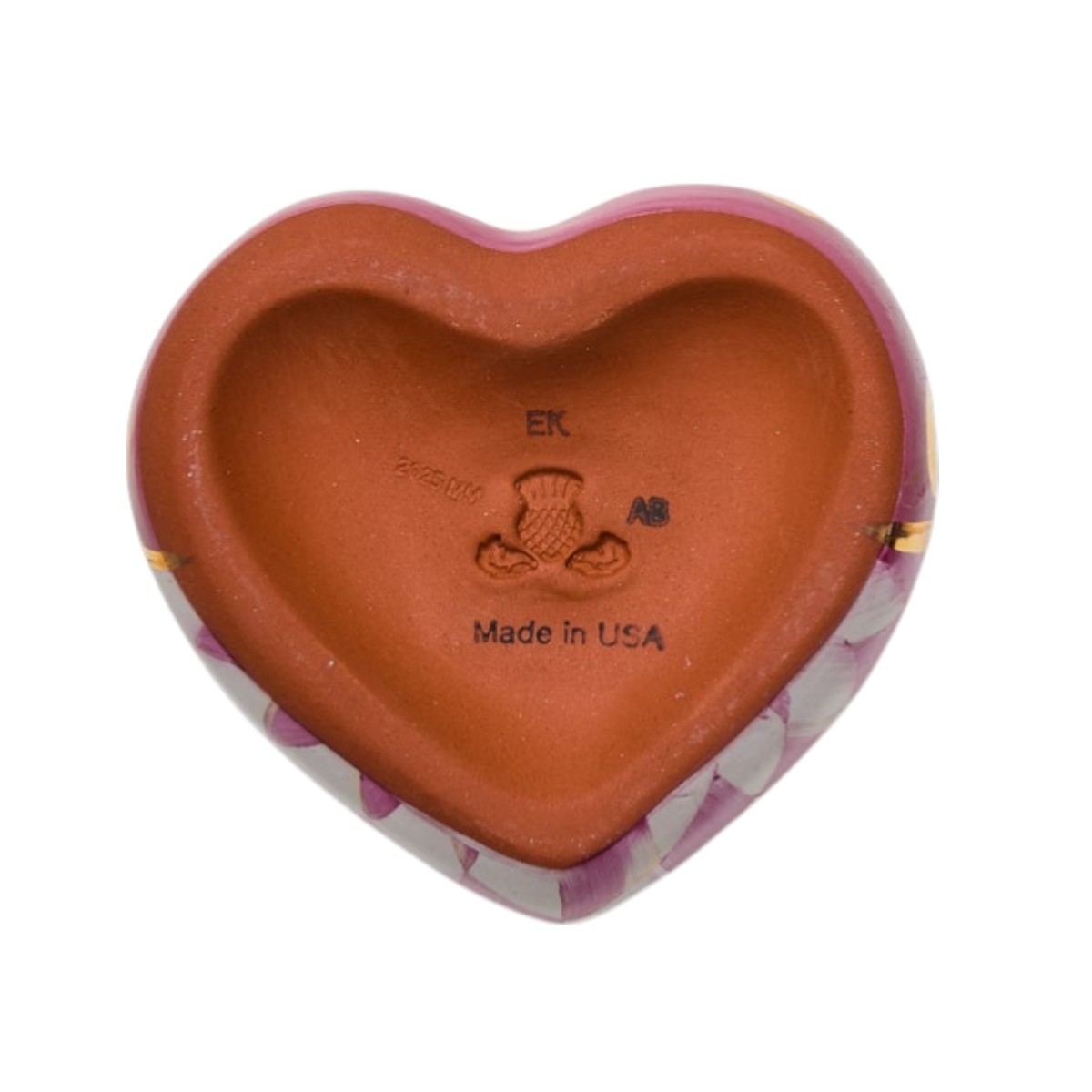 MacKenzie-Childs Ceramic Décor Heart, Pink Dotty