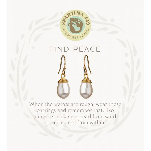 Spartina 449 Sea La Vie Find Peace Drop Earrings