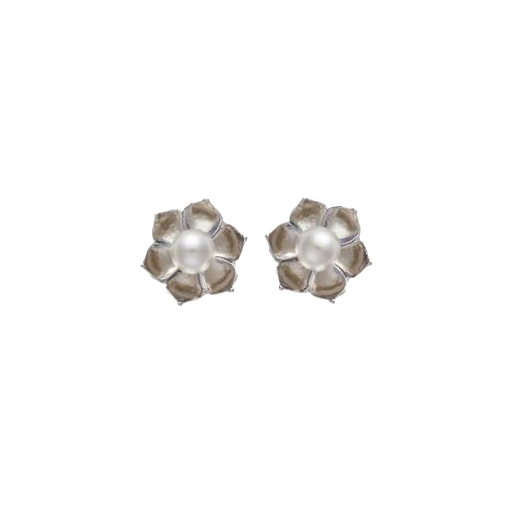 Spartina 449 Sea La Vie Bloom / Magnolia Flower Silver Stud Earrings ...