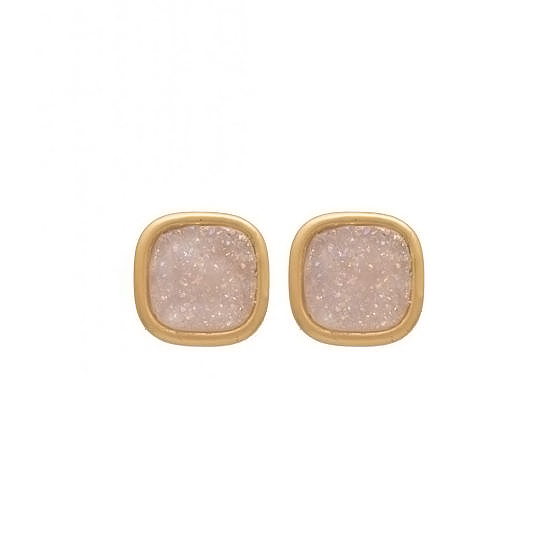 Spartina 449 Cream Druzy Sea La Vie Stud Earrings
