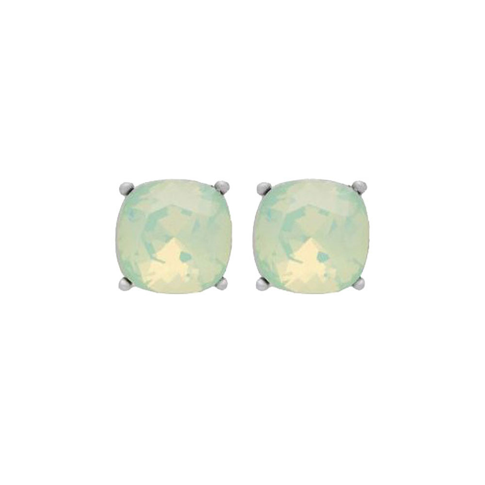 Spartina 449 Sea La Vie Happy / Sea Green Silver Stud Earrings