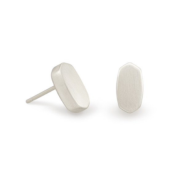 Kendra Scott Barrett Stud Earrings in Bright Silver