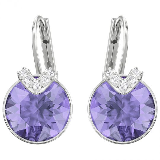 Swarovski Bella Pierced Tanzanite Crystal Earrings Borsheims Swarovski Bella Pierced Tanzanite Crystal Earrings