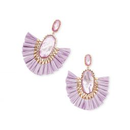 Kendra Scott Cristina Rose Gold Statement Earrings In Lilac Mother Kendra Scott Cristina Rose Gold Statement Earrings In Lilac Mother Of Pearl