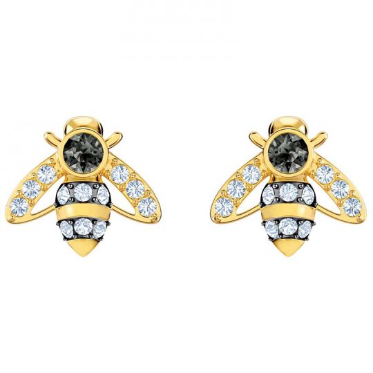 Swarovski Magnetic Bee Stud Pierced Earrings Gold Borsheims Swarovski Magnetic Bee Stud Pierced Earrings Gold