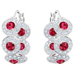 Swarovski Earrings Borsheims Swarovski Angelic Hoop Pierced Earrings Red Rhodium
