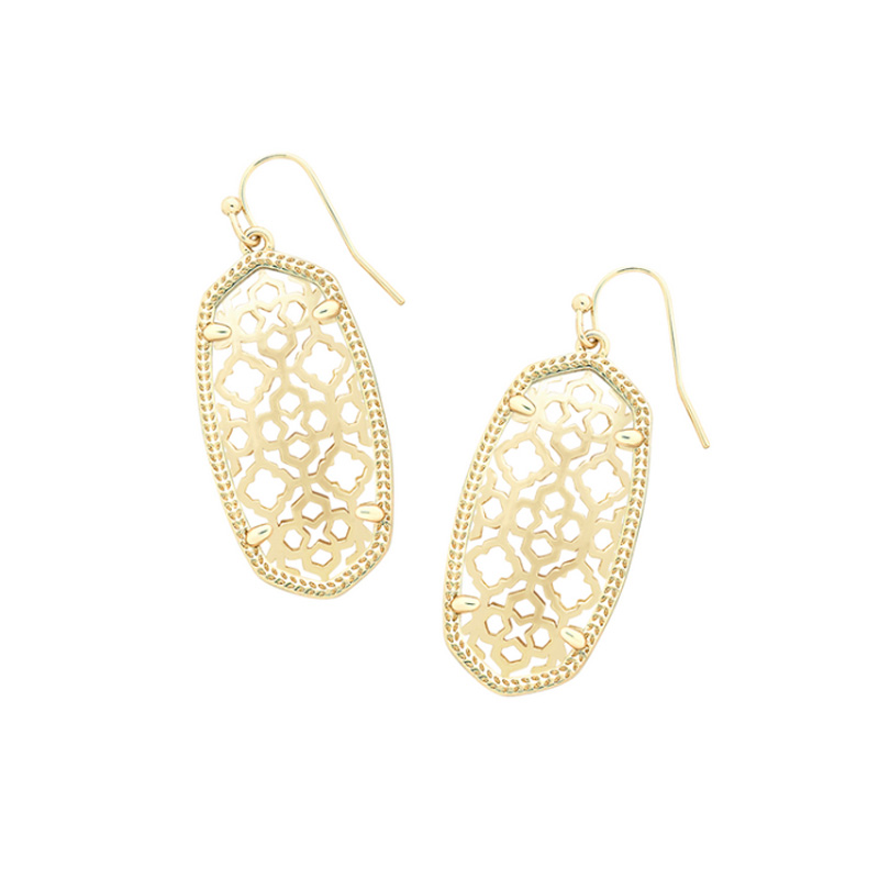Kendra Scott Elle Gold Drop Earrings in Gold Filigree Mix | Borsheims