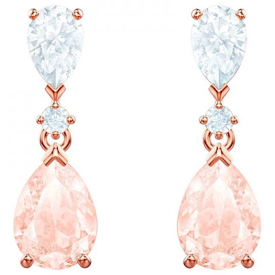 Swarovski Vintage Pink Drop Pierced Rose Gold Earrings Swarovski Vintage Pink Drop Pierced Rose Gold Earrings