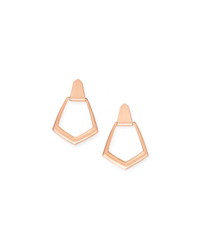 New Kendra Scott Paxton Gold Plated Hoop Earrings 