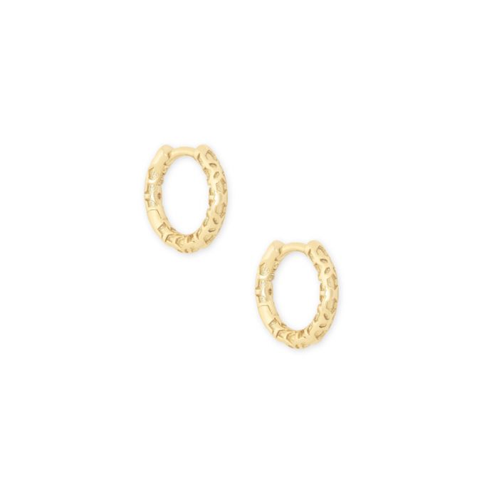 Kendra Scott Maggie Huggie Earrings In Gold Filigree