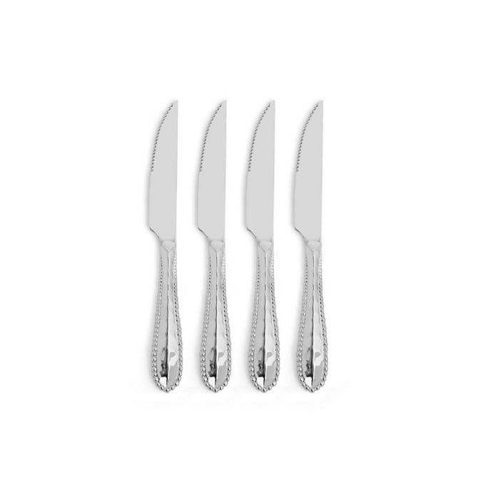 Michael Aram Molten Steak Knife Set, Silver