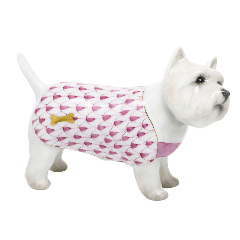 Herend West Highland Terrier, Raspberry