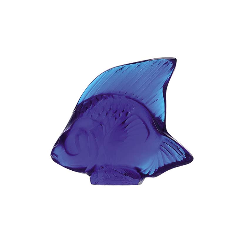 Lalique Fish Figurine, Ferrat Blue