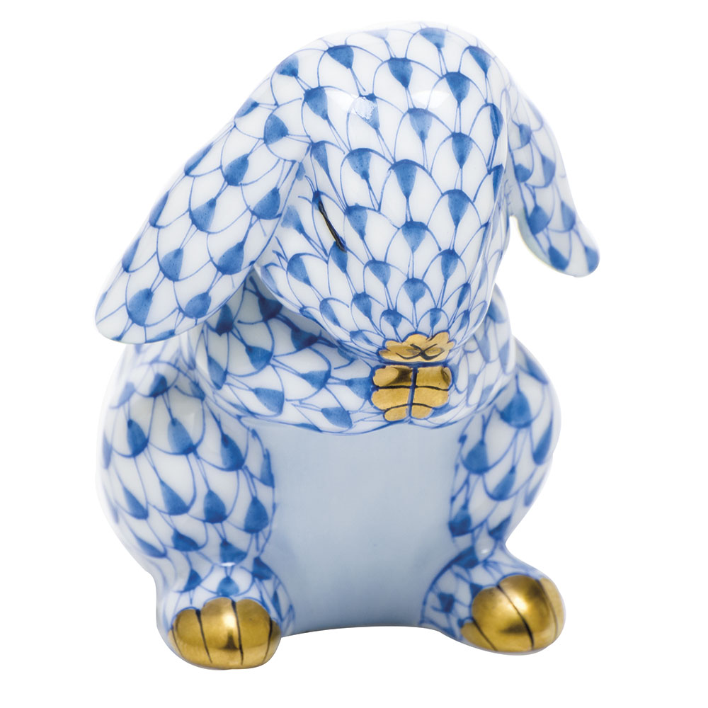 Herend Praying Bunny, Blue