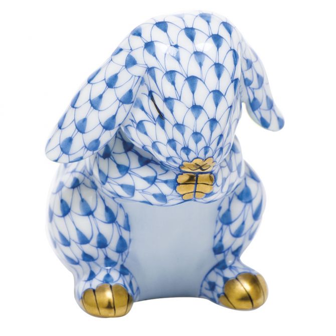 Herend Praying Bunny, Blue