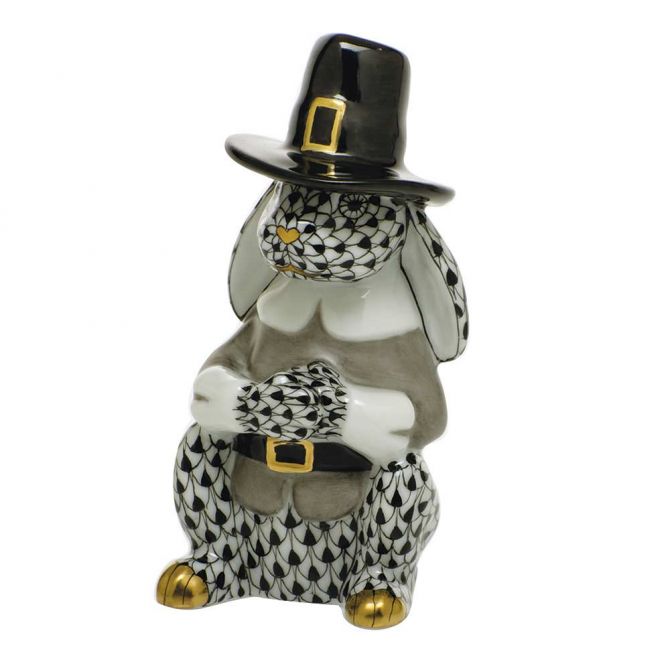 Herend Pilgrim Bunny, Black