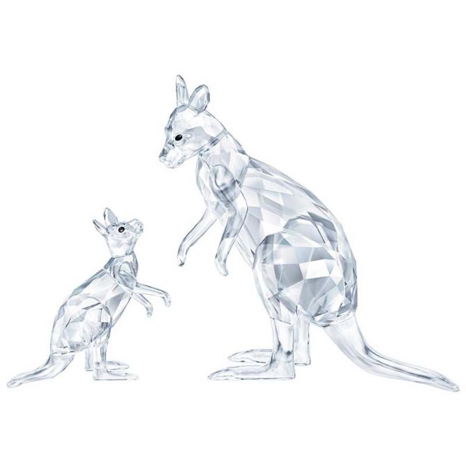 Swarovski Kangaroo Mother with Baby