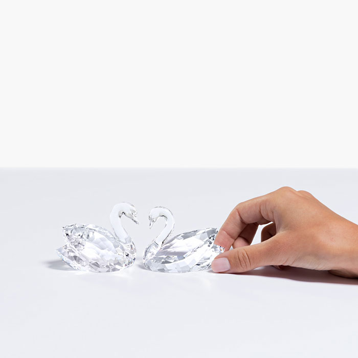 Swarovski Feathered Beauties Swan Couple Figurine