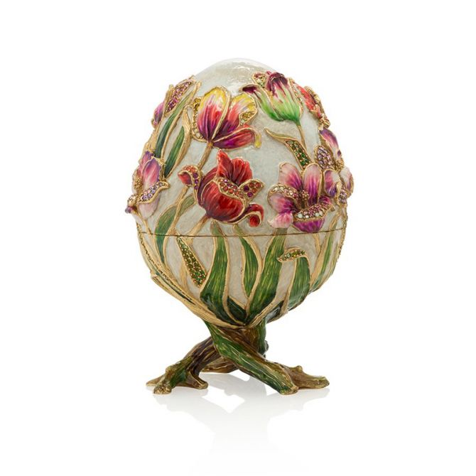 Jay Strongwater Rosemary Tulip Egg Figurine