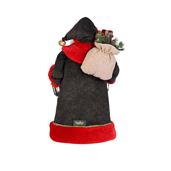 Karen Didion Lighted Cardinal Woodland Santa Figure