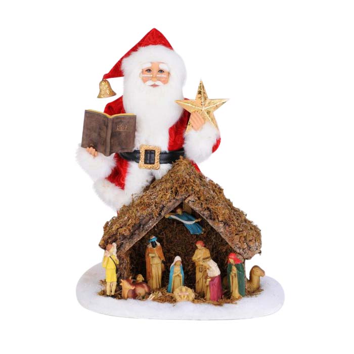 Karen Didion Lighted Nativity Santa Figure