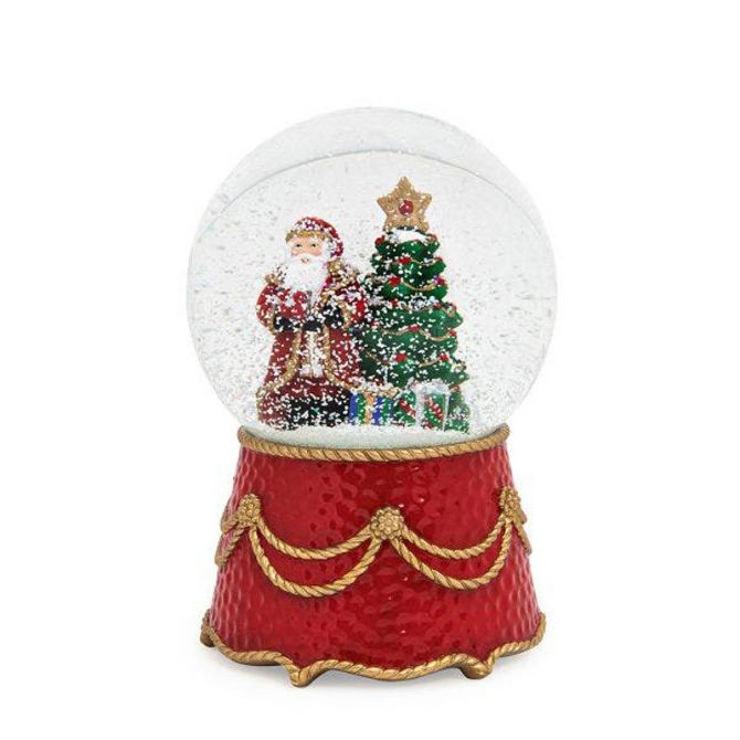 Juliska Berry and Thread Santa Musical Snow Globe