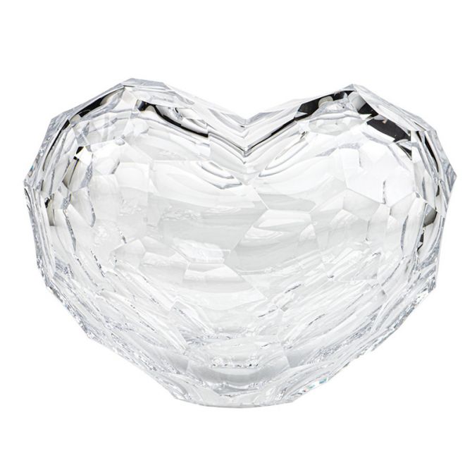 Moser Crystal Clear Heart Figurine, Medium