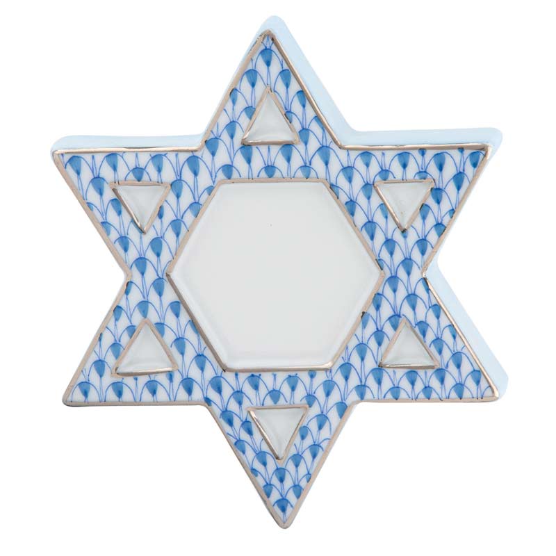 Herend Star of David Figurine, Blue