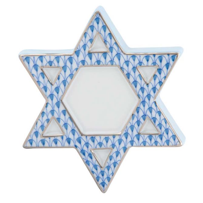 Herend Star of David Figurine, Blue
