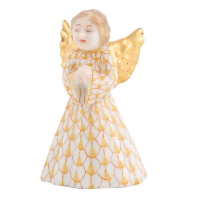 Herend Petite Praying Angel Figurine, Butterscotch