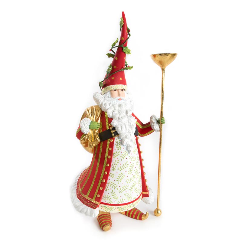 MacKenzie-Childs Patience Brewster Dash Away Nicholas Santa Candleholder